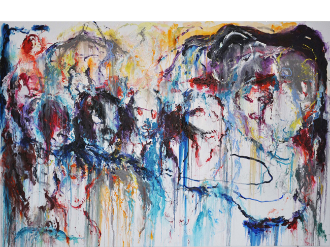 <b>Glacier I, olje p lerret, 150 x 220 cm, 2019</b> / Glacier I, oil on canvas, 150 x 220 cm, 2019